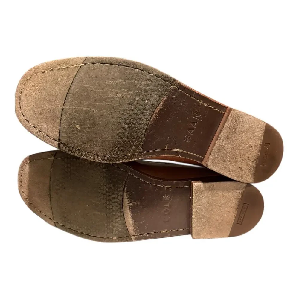 Cole Haan Pinch Men’s Tassel Kilted Leather Moccasin Cognac Brown Size 9.5 M